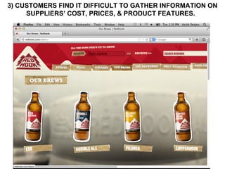 3) CUSTOMERS FIND IT DIFFICULT TO GATHER INFORMATION ON
     SUPPLIERS’ COST, PRICES, & PRODUCT FEATURES.
 