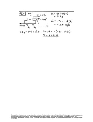 Excerpts from this work may be reproduced by instructors for distribution on a not-for-profit basis for testing or instructional purposes
to students enrolled in courses for which the textbook has been adopted. Any other reproduction or translation of this work
beyond that permitted by Sections 107 or 108 of the 1976 United States Copyright Act without the permission of the copyright owner
is unlawful.
 