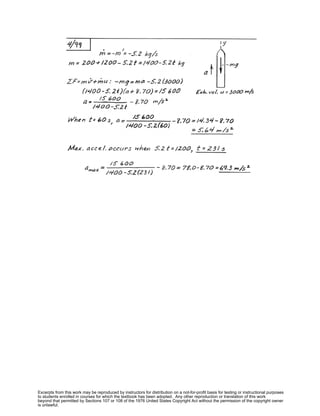 Excerpts from this work may be reproduced by instructors for distribution on a not-for-profit basis for testing or instructional purposes
to students enrolled in courses for which the textbook has been adopted. Any other reproduction or translation of this work
beyond that permitted by Sections 107 or 108 of the 1976 United States Copyright Act without the permission of the copyright owner
is unlawful.
 