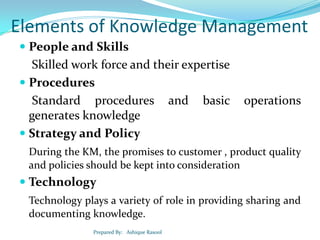 Chapter 4 - Knowledge Management | PPTX