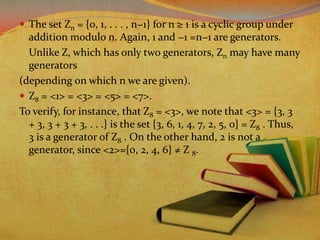 Chapter 4 Cyclic Groups | PPTX