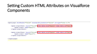 Setting Custom HTML Attributes on Visualforce
Components
 