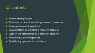 formulating a research problem | PPTX