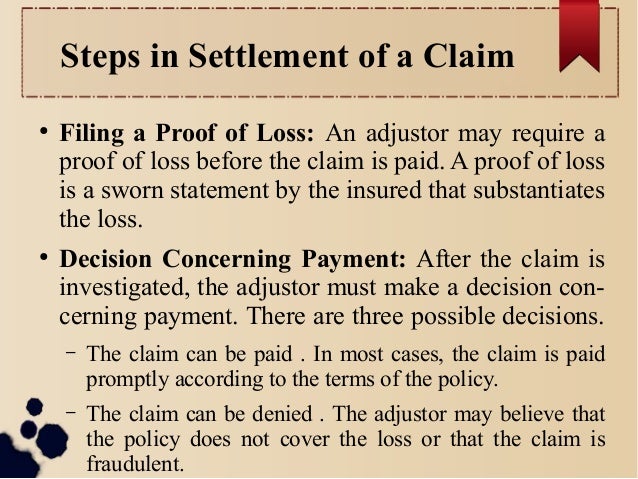 Pro Rata Insurance Settlement npa1