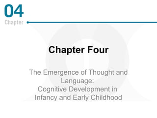 Chapter Four 
The Emergence of Thought and 
Language: 
Cognitive Development in 
Infancy and Early Childhood 
 