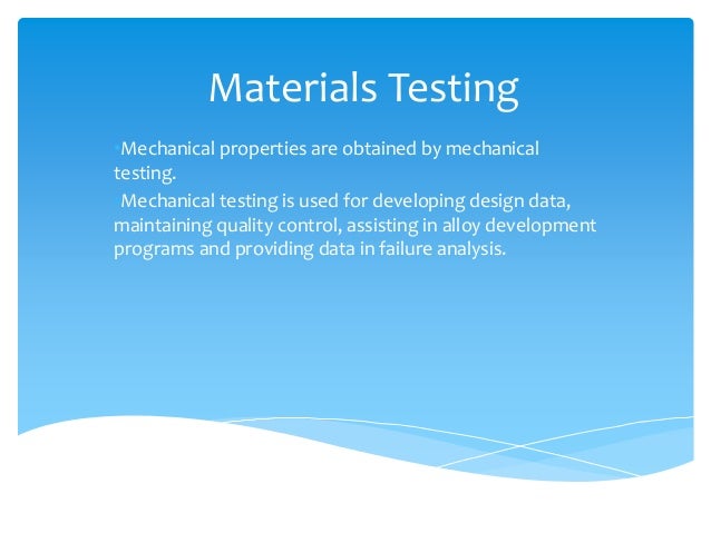 Types Of Material Testgin