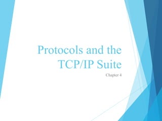 Protocols and the
TCP/IP Suite
Chapter 4
 