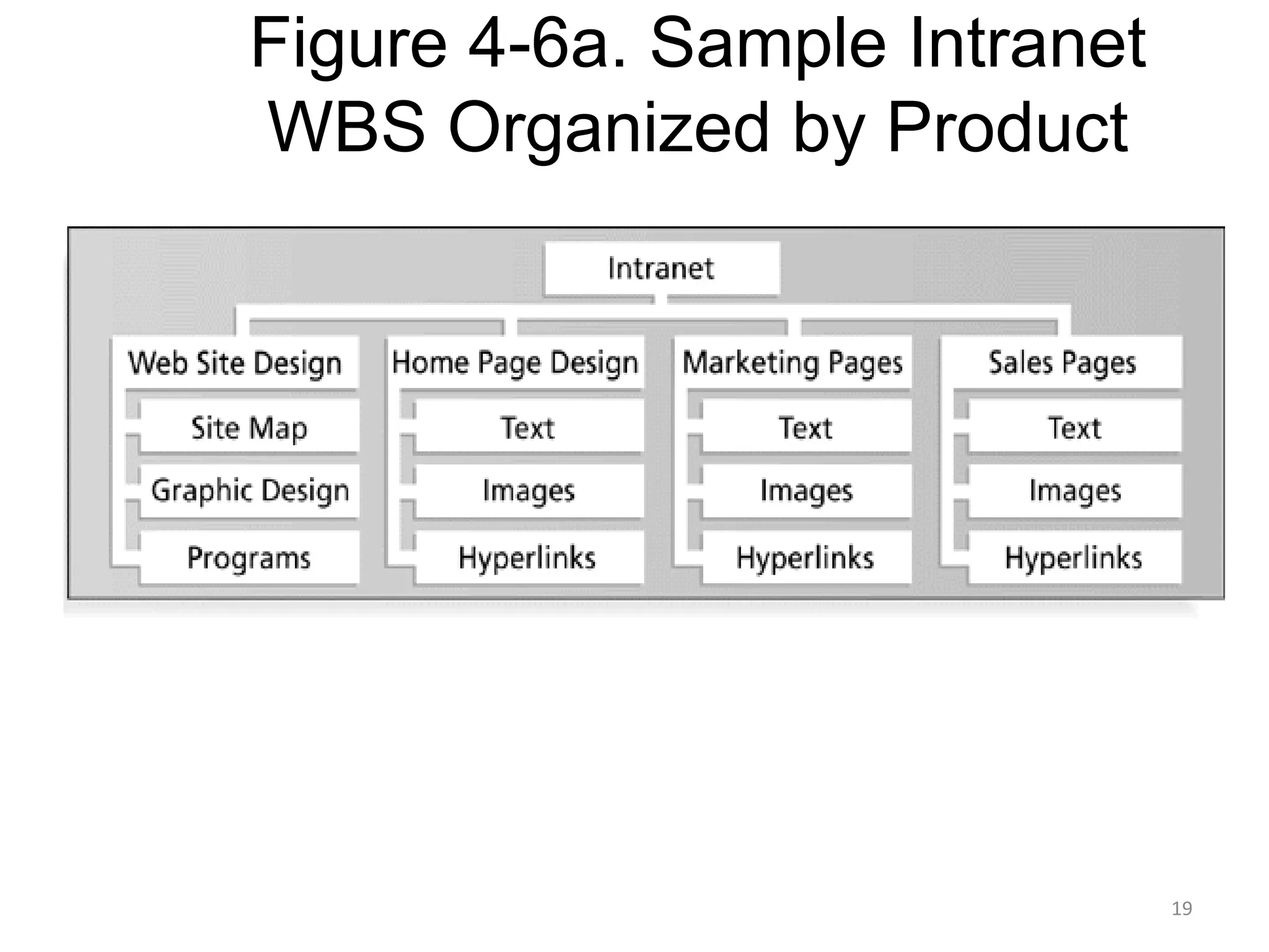 19
Figure 4-6a. Sample Intranet
WBS Organized by Product
 