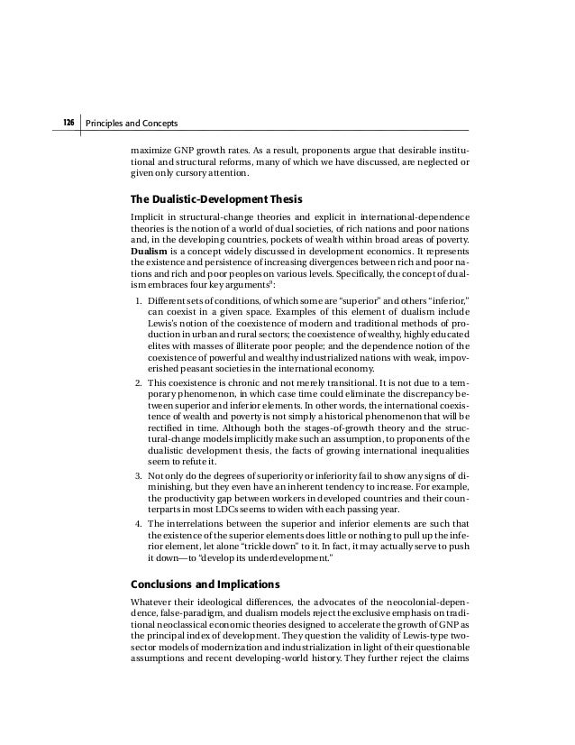 dualistic development thesis dualistic development thesis