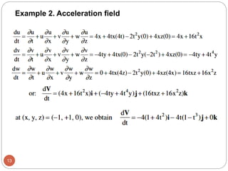 13
Example 2. Acceleration field
 