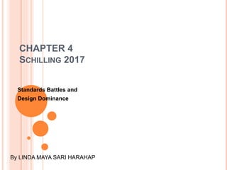 CHAPTER 4
SCHILLING 2017
Standards Battles and
Design Dominance
By LINDA MAYA SARI HARAHAP
 