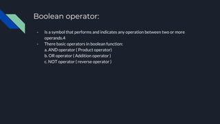 Chapter 4. logic function and boolean algebra | PPT