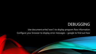 Upstate CSCI 450 WebDev Chapter 4