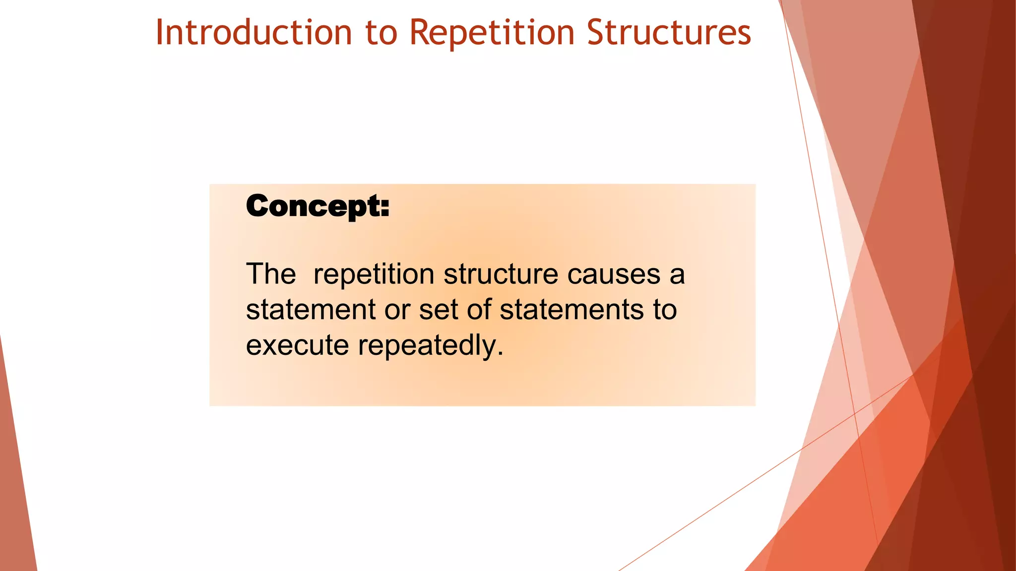 Repitition Structure | PPT