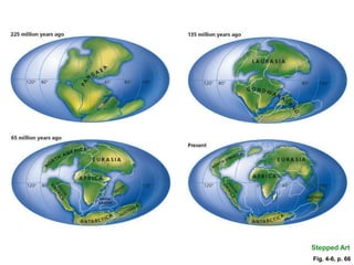 Present
225 million years ago
65 million years ago
135 million years ago
Stepped Art
Fig. 4-6, p. 66
 