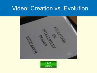 Video: Creation vs. Evolution
PLAY
VIDEO
 