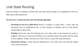 Link State Routing
 