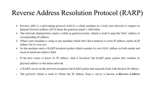 Reverse Address Resolution Protocol (RARP)
 