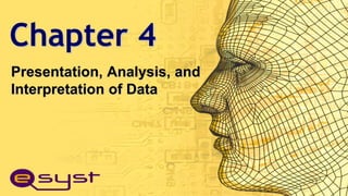 Chapter 4
Presentation, Analysis, and
Interpretation of Data
 