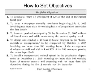 Essentials of planning and manageing by objectives | PPT