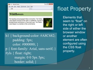 Basics of Web design focusing on Page layout chapter4.ppt