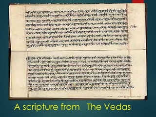 A scripture from The Vedas
 