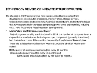 Evolution Infrastructure Technology IT infrastructure and emerging technologies | PPTX