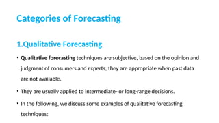 Principles of Management Forecasting concept | PPTX