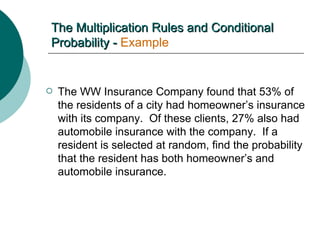 Probability In Insurance Chapter 4 260110 044531 | PPT