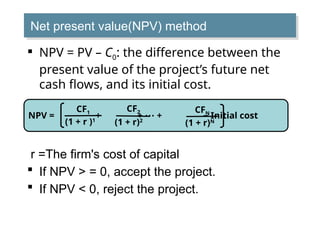 Npv Preferred Method Chapter 4.pptx for MBA students at Hawassa University | PPTX