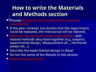 chapter 4. How To Write A Scientific Paper.ppt