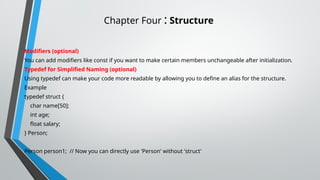 Char Modifier Comprehensive Guide to Using Structures in C++ Programming | PPTX