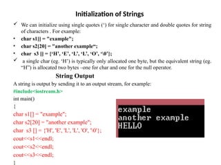 Comprehensive Guide to Arrays and Strings in C++ Programming | PPTX
