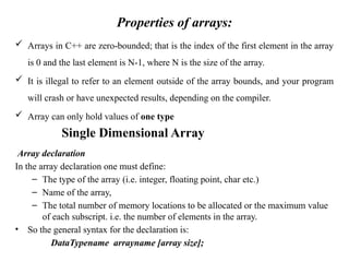 Comprehensive Guide to Arrays and Strings in C++ Programming | PPTX