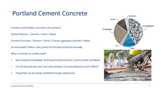 Environmental Impact and Production of Portland Cement Concrete | PPTX