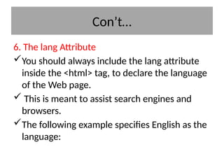 Comprehensive Guide to World Wide Web, Internet, and HTML Basics | PPTX