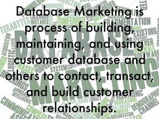 What are the pros and cons of database marketing?