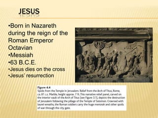 Ten CommandmentsYahweh revealed to Moses the essence of the covenant in a set of ten laws or commandments.Defines the proper relationship between God and the faithful. 