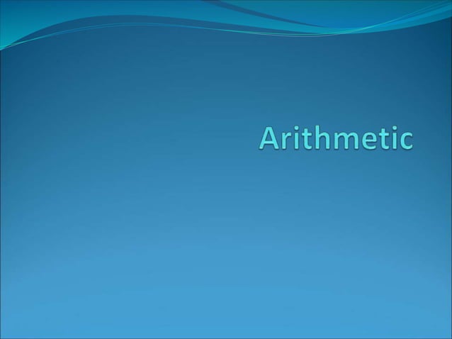 chapter4-Arithmetic_new.ppt having sums og | PPT