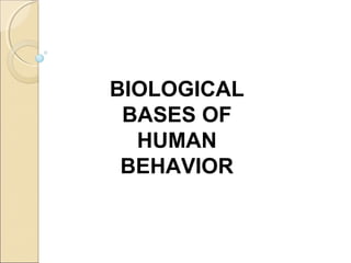 Biological bases of human behavior | PPT