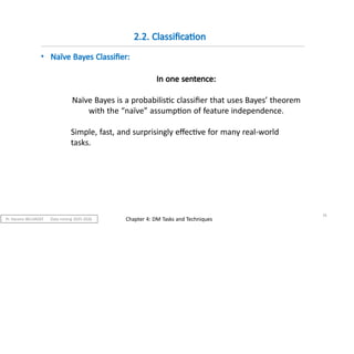 Chapter 4 -Classification Data Mining Tasks and Techniques Belhadef ...