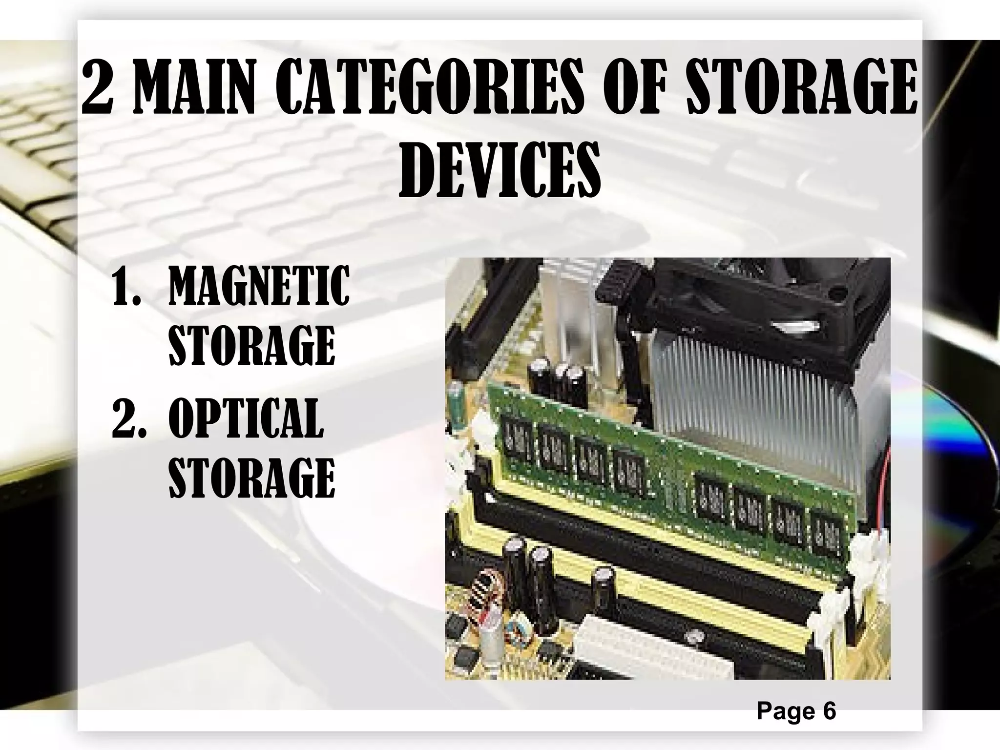 COMPUTER STORAGE | PPT