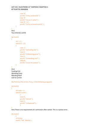 LET US C (5th EDITION) CHAPTER 4 ANSWERS | PDF