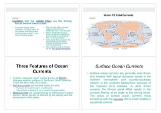 Comprehensive Overview of Ocean Currents and Their Impact on Climate | PDF