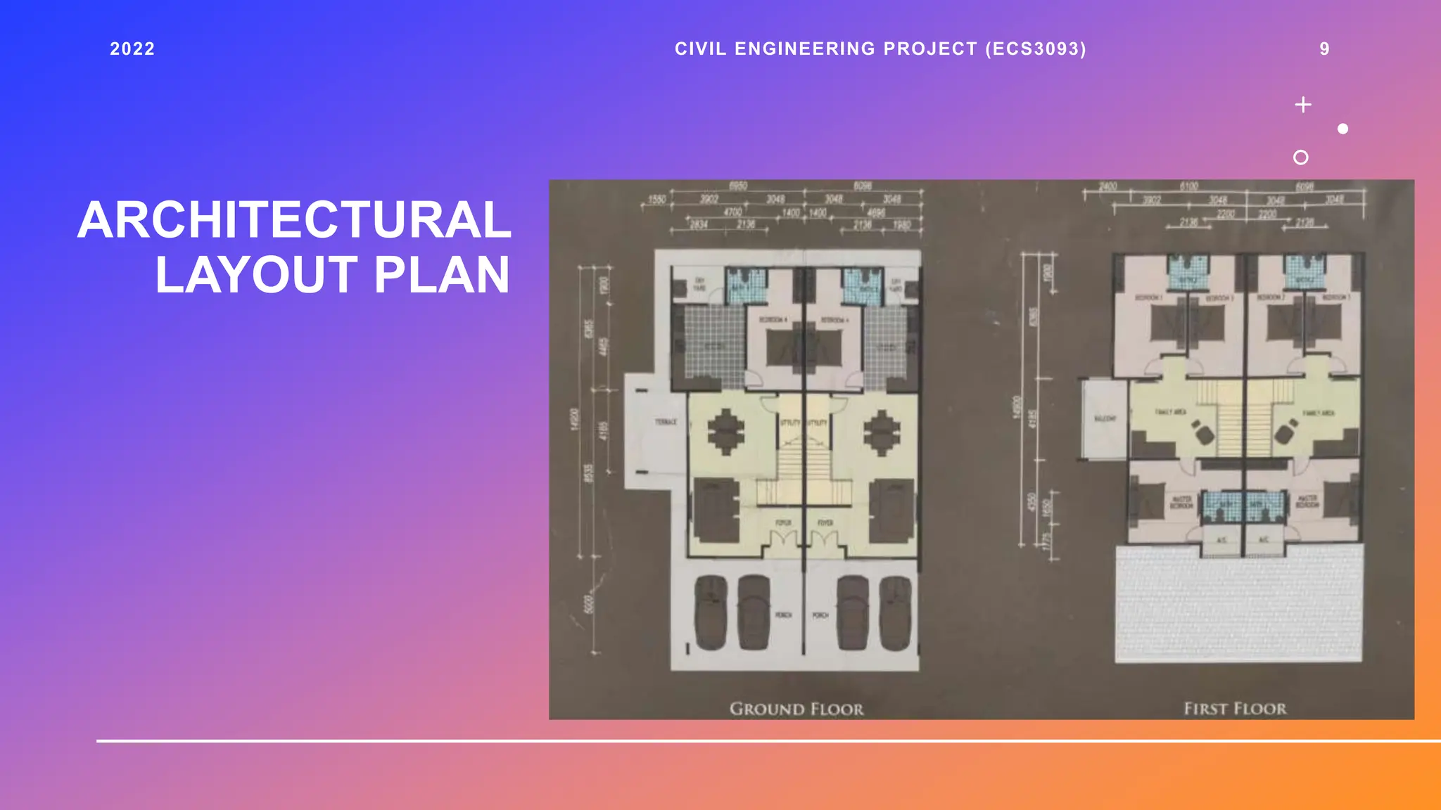 ARCHITECTURAL
LAYOUT PLAN
2022 CIVIL ENGINEERING PROJECT (ECS3093) 9
 