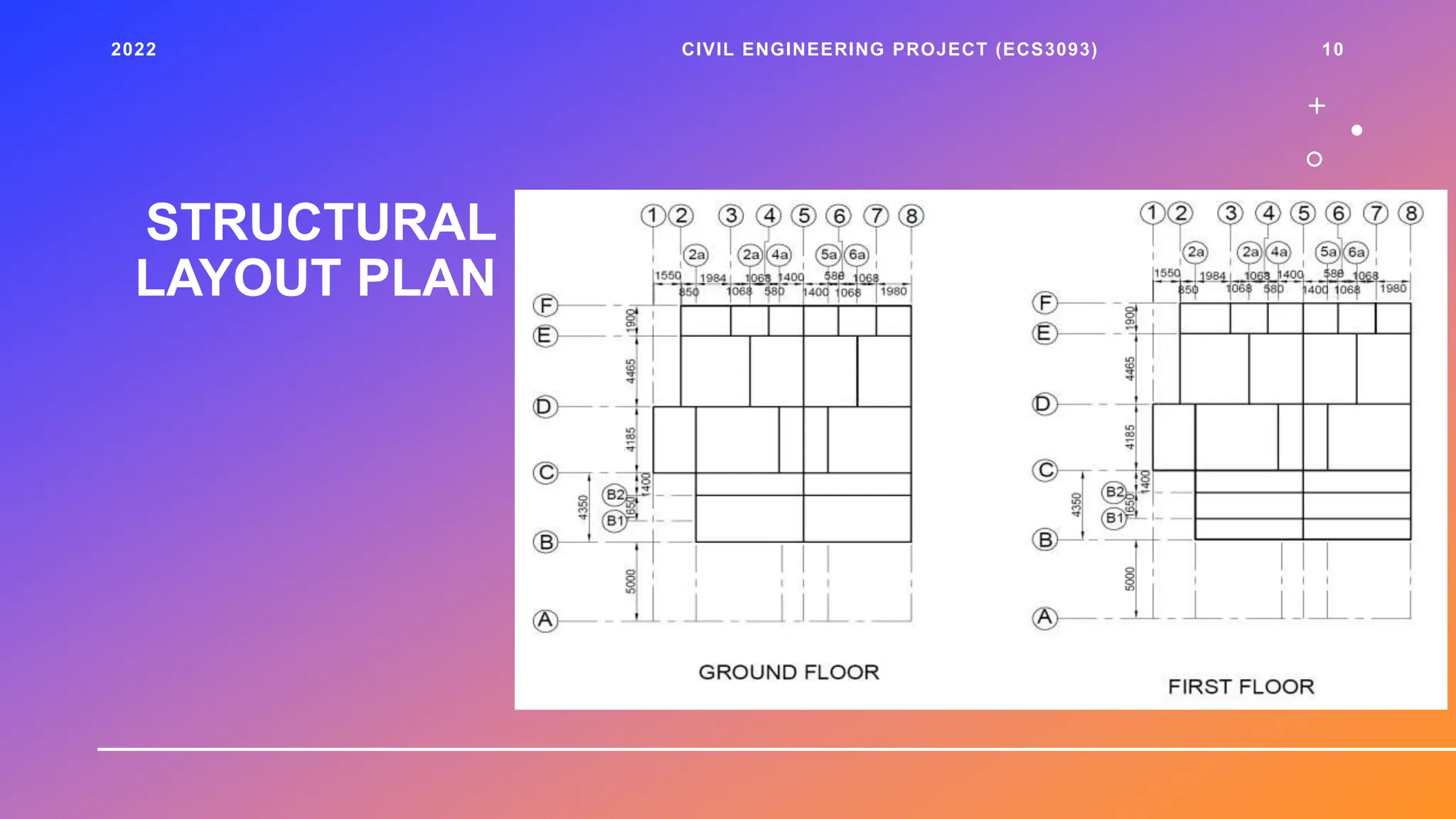 STRUCTURAL
LAYOUT PLAN
2022 CIVIL ENGINEERING PROJECT (ECS3093) 10
 