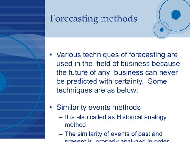 Forecasting in Management- Methods,features,advantages,importance and ...