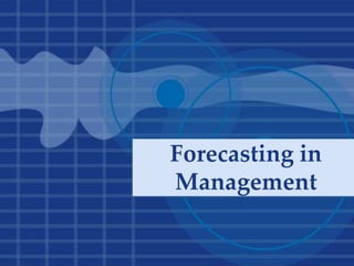 Forecasting in
Management
 