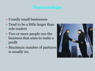 Partnership Traders Chapter 4 forms of a business organisation | PPTX