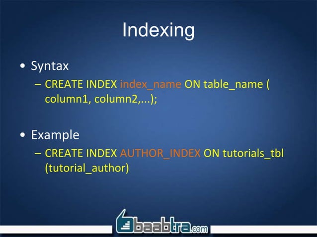 Chapter 4 functions, views, indexing | PPT